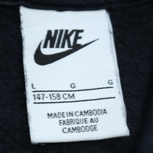 Nike Boys Black Pullover Hoodie L (147-158cm) Fleece Sweatshirt