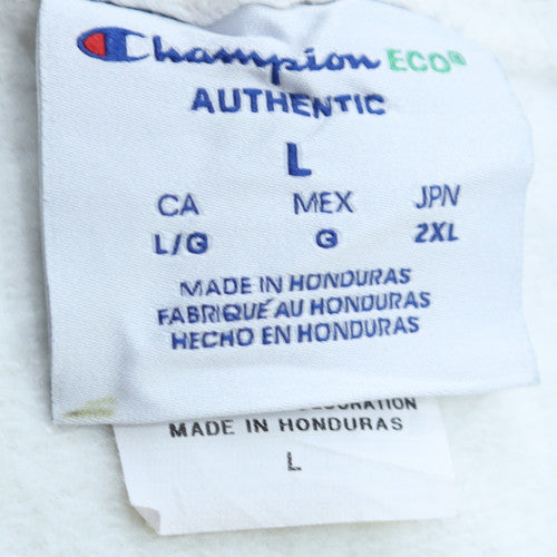Champion Eco Women White Pullover Sweatshirt L 'Mommin Ain't Easy'