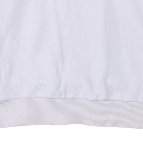 Adidas Women White Pullover Hoodie L Logo Hooded Sweatshirt
