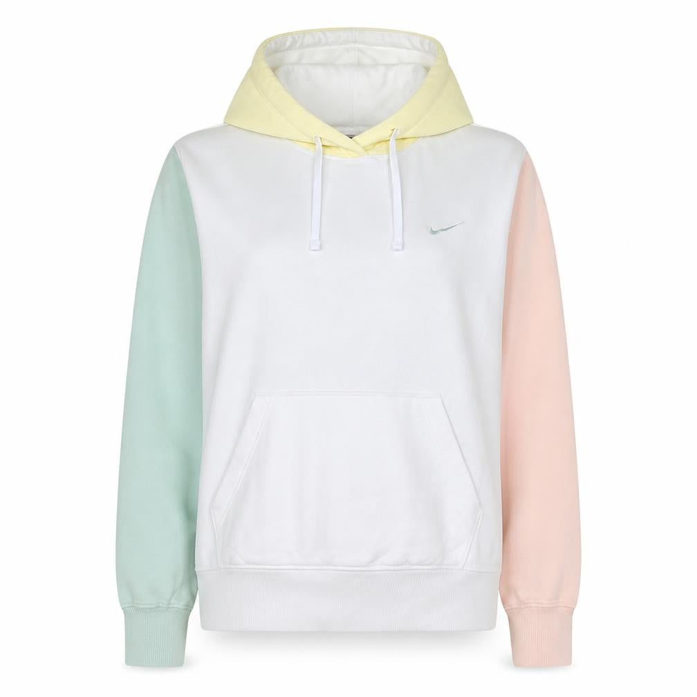 Front view of Nike women’s multicoloured small pullover hoodie cotton blend