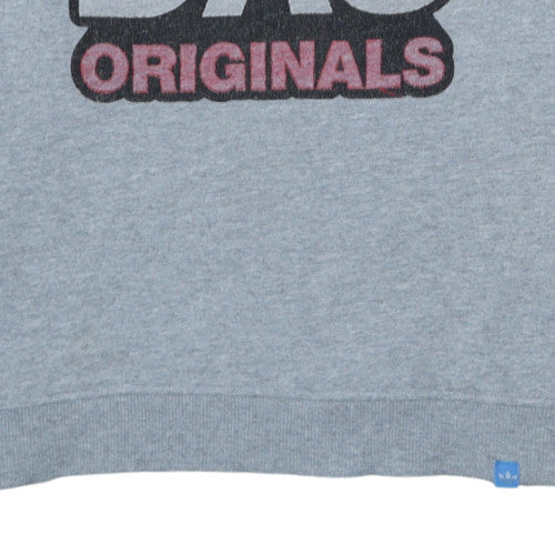 Adidas Originals Mens Grey Graphic Print Crew Neck Sweatshirt L