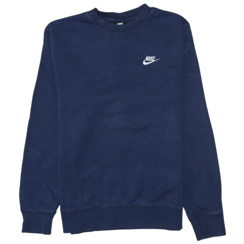 Nike Men's Blue Small Pullover Crew Neck Fleece Sweatshirt