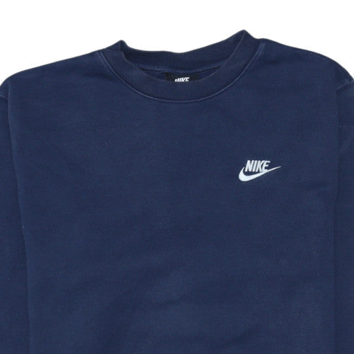 Nike Men's Blue Small Pullover Crew Neck Fleece Sweatshirt