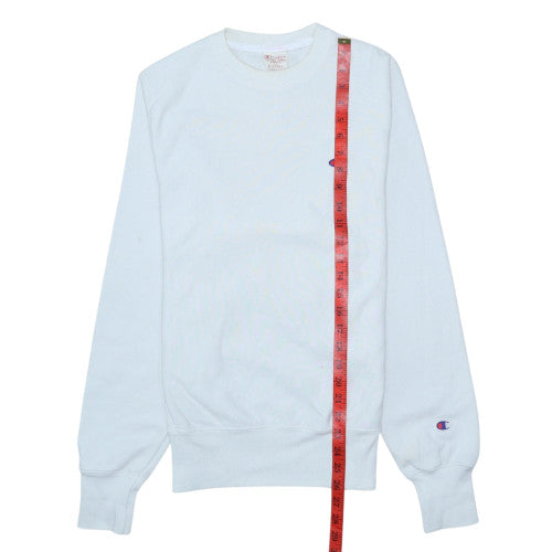 Champion Men's White XS Reverse Weave Crew Neck Sweatshirt