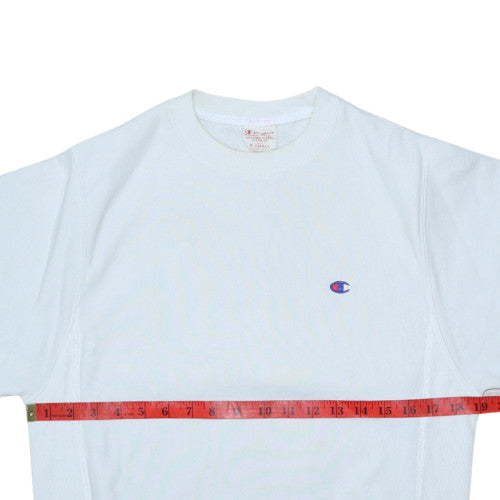 Champion Men's White XS Reverse Weave Crew Neck Sweatshirt