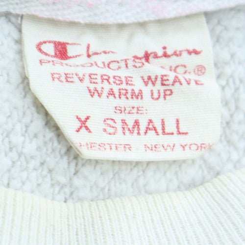 Champion Men's White XS Reverse Weave Crew Neck Sweatshirt