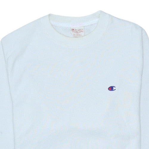 Champion Men's White XS Reverse Weave Crew Neck Sweatshirt