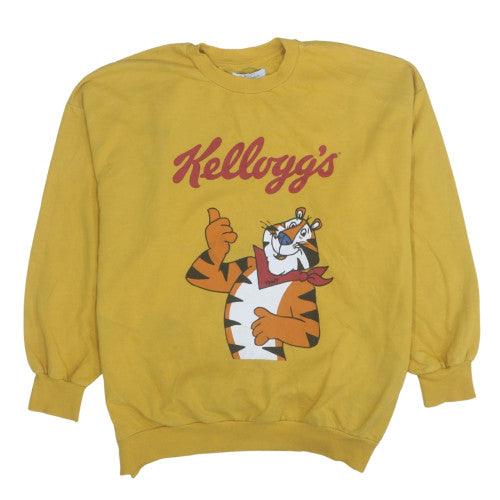 Bershka Womens Yellow Vintage Kellogg's Tony the Tiger Sweatshirt Size M