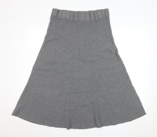 Marks and Spencer Women's Grey A-Line Midi Knit Skirt Size 20
