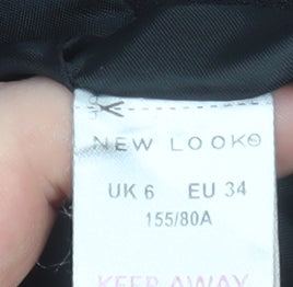 New Look Women's Black Sleeveless Suit Waistcoat UK 6 Polyester Blend