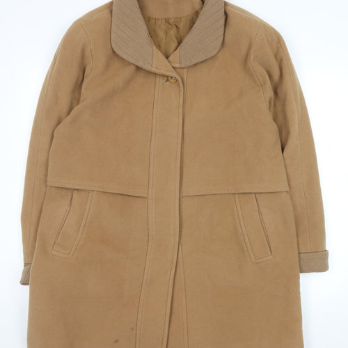 Klass Collection Women's Beige Wool Blend Overcoat Size 16