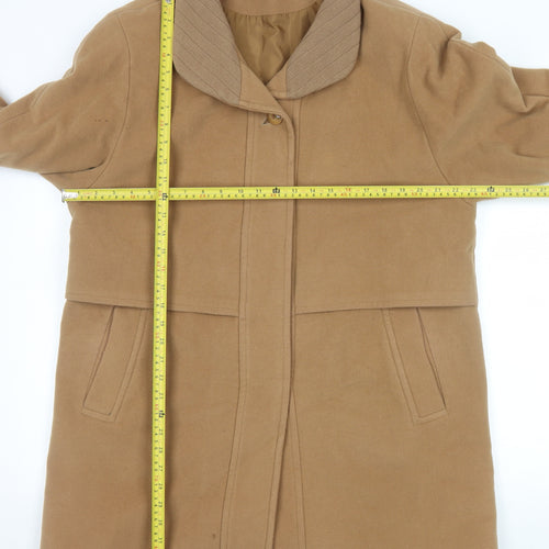 Klass Collection Women's Beige Wool Blend Overcoat Size 16