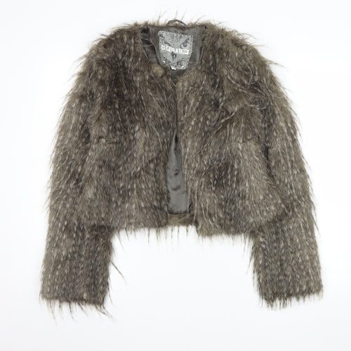 New Look Generation 915 Teens Brown Faux Fur Cropped Jacket Age 14-15