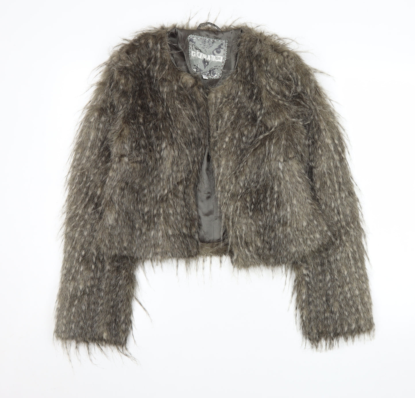 New Look Generation 915 Teens Brown Faux Fur Cropped Jacket Age 14-15