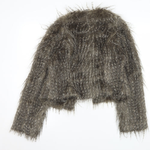 New Look Generation 915 Teens Brown Faux Fur Cropped Jacket Age 14-15