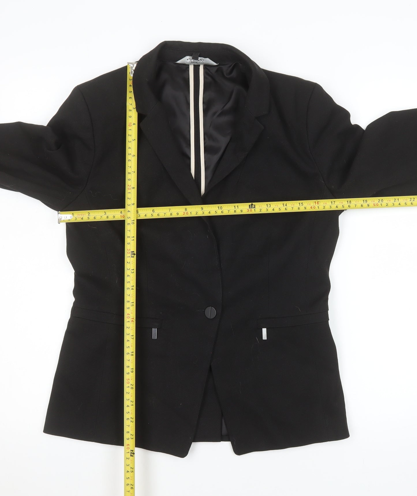 Next Women's Black Tailored One-Button Blazer Size 10