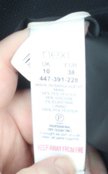 Next Women's Black Tailored One-Button Blazer Size 10