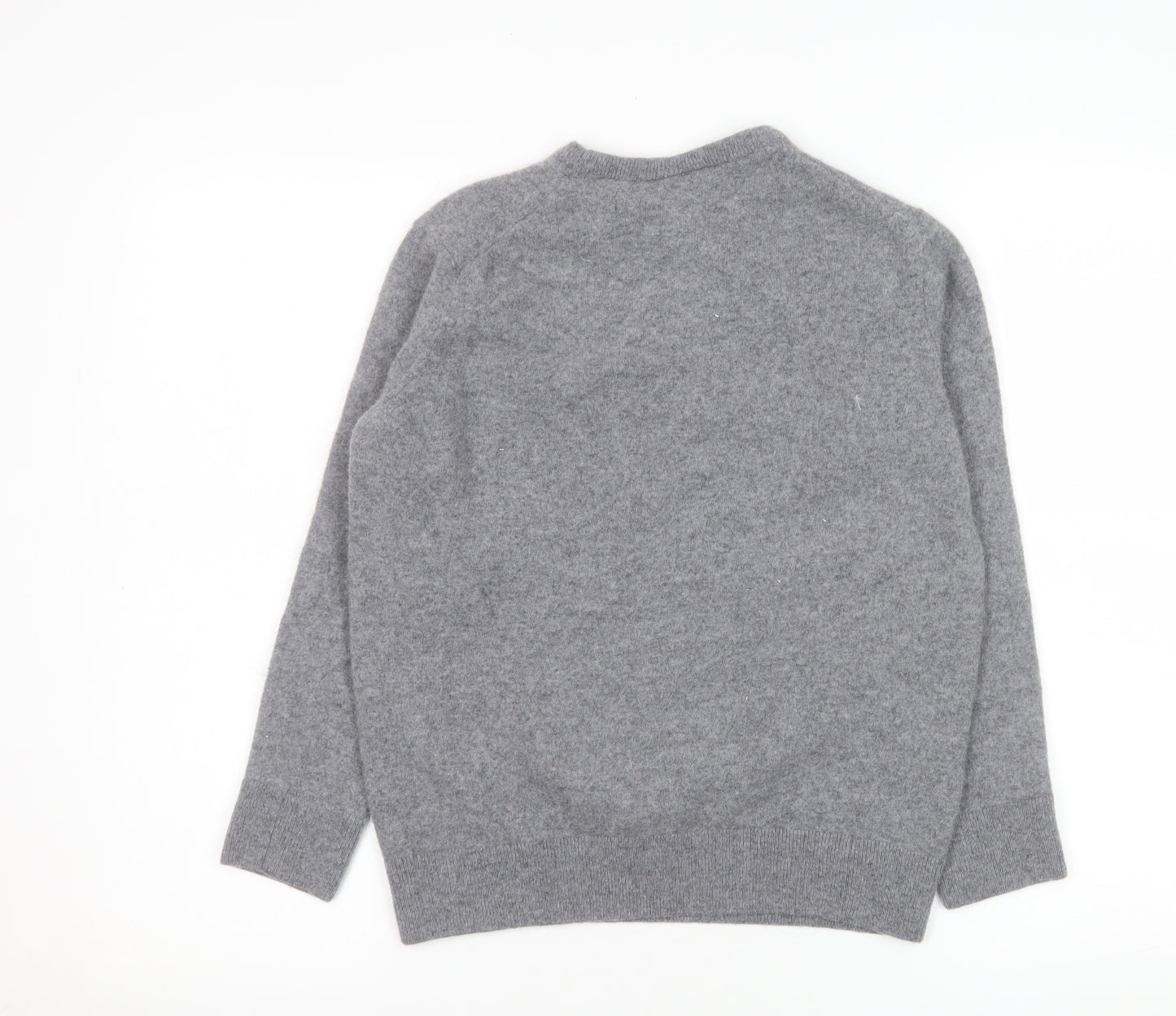 Lacoste Women's Grey Wool Crew Neck Jumper Size L