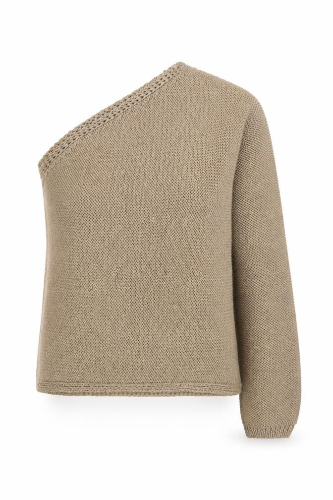 Marks and Spencer Women’s Beige One Shoulder Knit Top XS