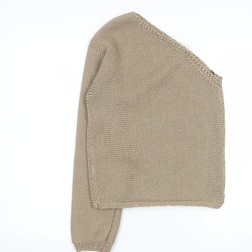 Marks and Spencer Women’s Beige One Shoulder Knit Top XS
