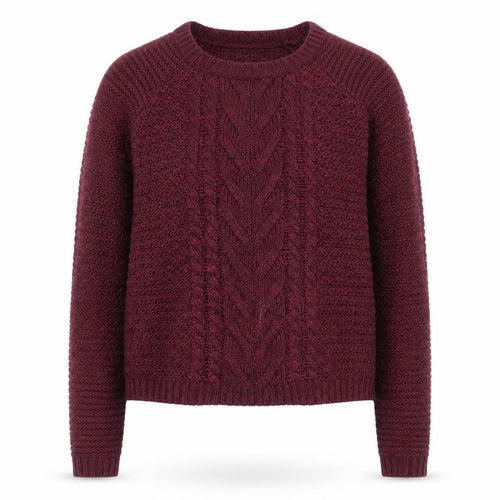 Marks and Spencer Women’s Red Cable Knit Crew Neck Jumper Size 10