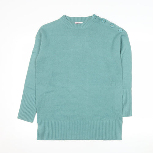Damart Women’s Green Crew Neck Long Sleeve Pullover Jumper Size 10/12