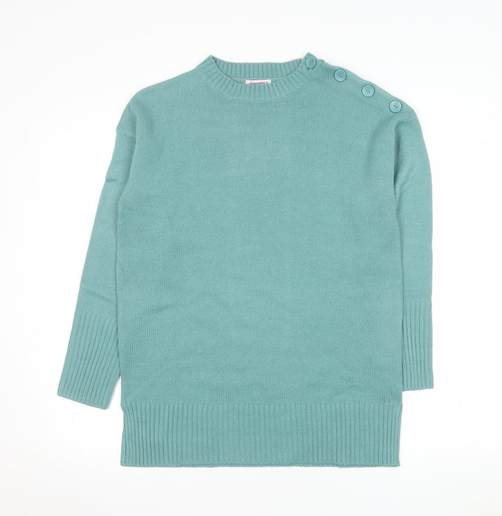 Damart Women’s Green Crew Neck Long Sleeve Pullover Jumper Size 10/12