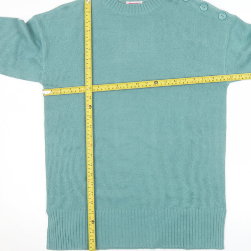 Damart Women’s Green Crew Neck Long Sleeve Pullover Jumper Size 10/12
