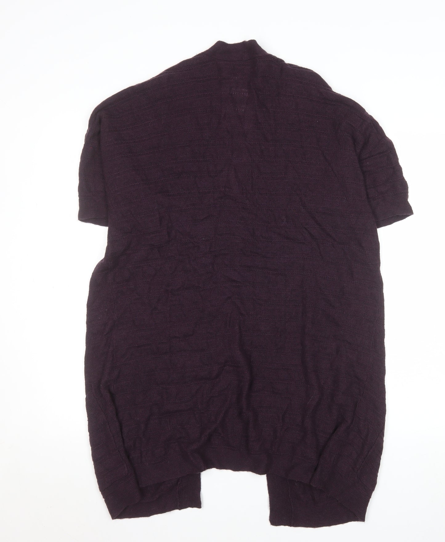 Monoprix Femme Women's Purple Knit Open Cardigan Size 14