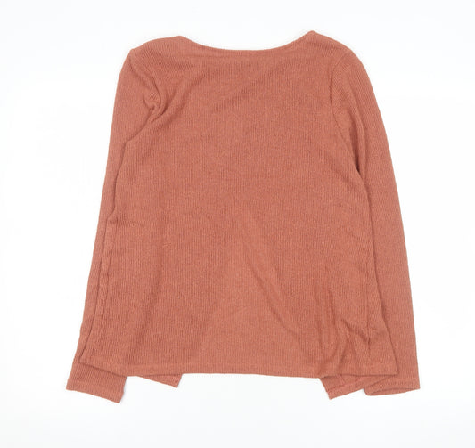 H&M Women’s Brown Knit Open Cardigan Size S