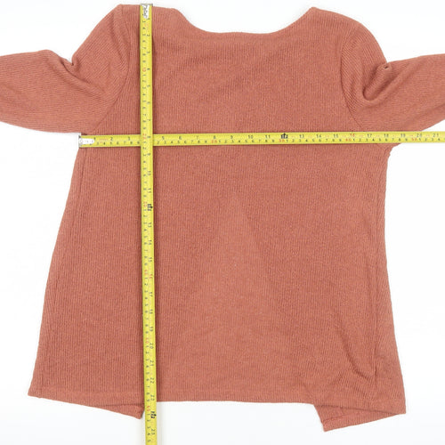 H&M Women’s Brown Knit Open Cardigan Size S