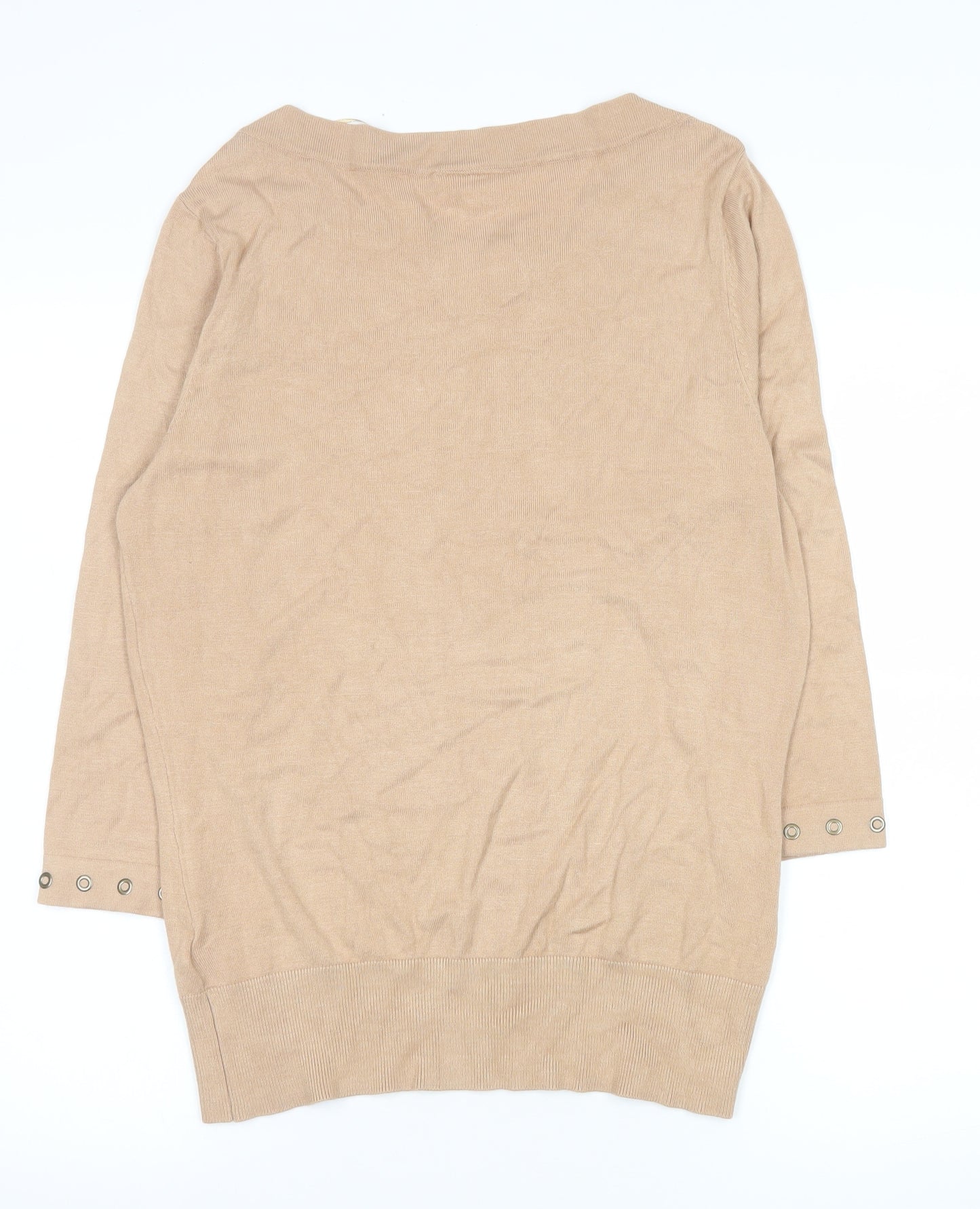 Wallis Women’s Beige Petite 14 3/4 Sleeve Knit Blouse