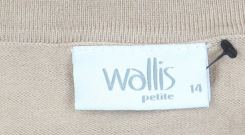 Wallis Women’s Beige Petite 14 3/4 Sleeve Knit Blouse
