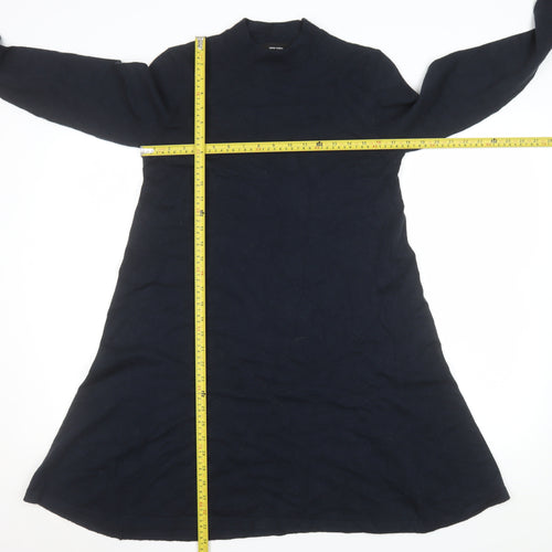 Vero Moda Women’s Black A-Line Knit Dress M Long Sleeve High Neck
