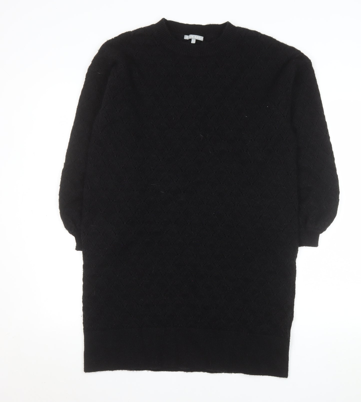 Oliver Bonas Women's Black Knit Jumper Dress Size 14