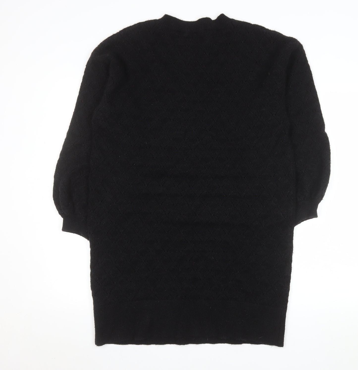 Oliver Bonas Women's Black Knit Jumper Dress Size 14