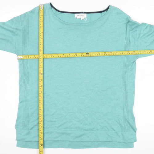 White Stuff Women's Green Boat Neck Pullover Jumper Size 10