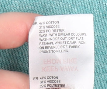 White Stuff Women's Green Boat Neck Pullover Jumper Size 10