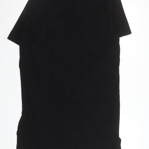 Quiosque Women Black Size 14 Shift Knit Midi Dress