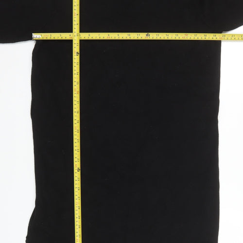 Quiosque Women Black Size 14 Shift Knit Midi Dress