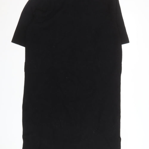 Quiosque Women Black Size 14 Shift Knit Midi Dress