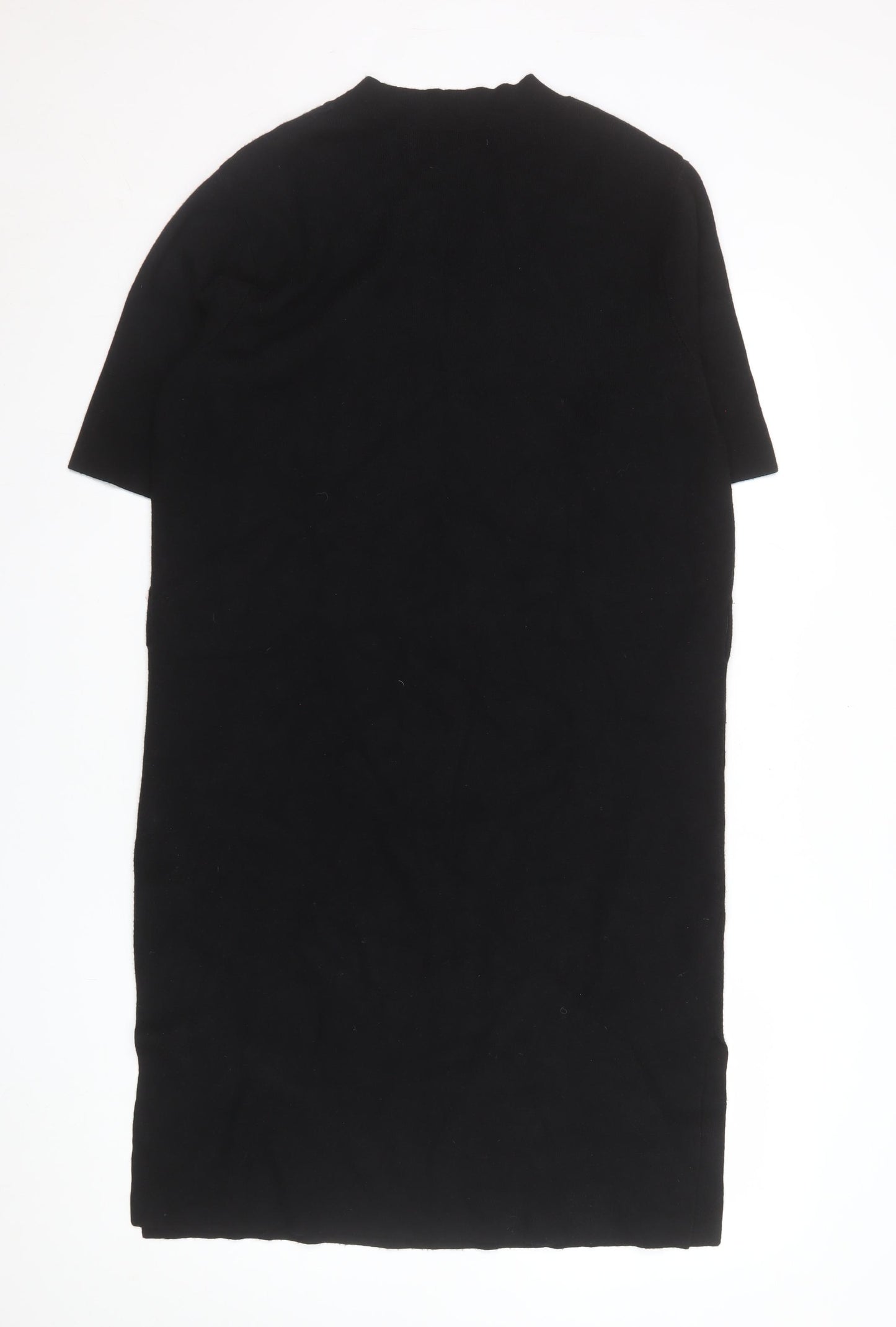 Quiosque Women Black Size 14 Shift Knit Midi Dress