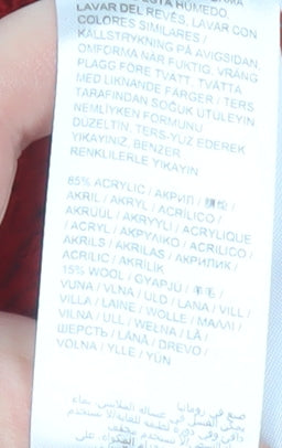 Jacamo Unisex Red Roll Neck Cable Knit Jumper XL