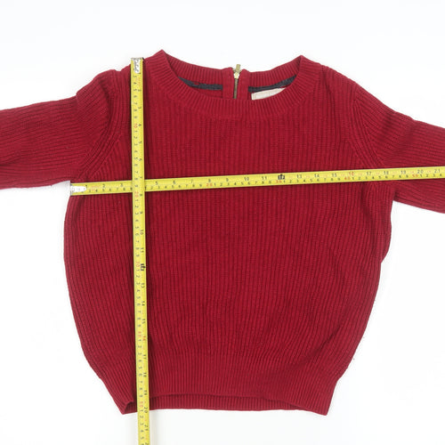 Banana Republic Womens Red Knit Crew Neck Jumper Size S