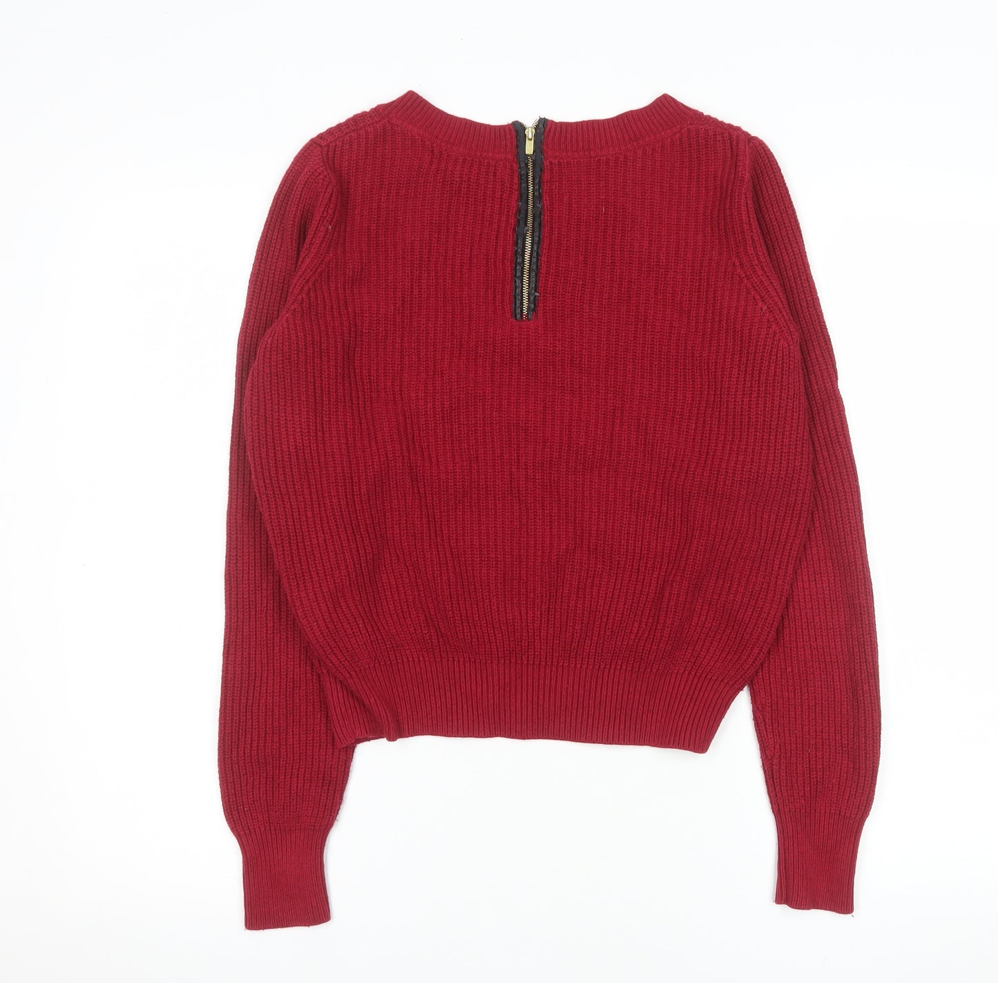 Banana Republic Womens Red Knit Crew Neck Jumper Size S