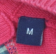 Ben Green Men's Red Cotton V-Neck Jumper Size M