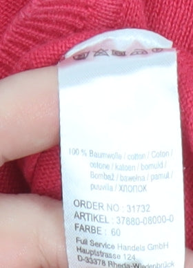 Ben Green Men's Red Cotton V-Neck Jumper Size M