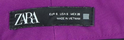 ZARA Women Purple Flared Stretch Trousers Size S