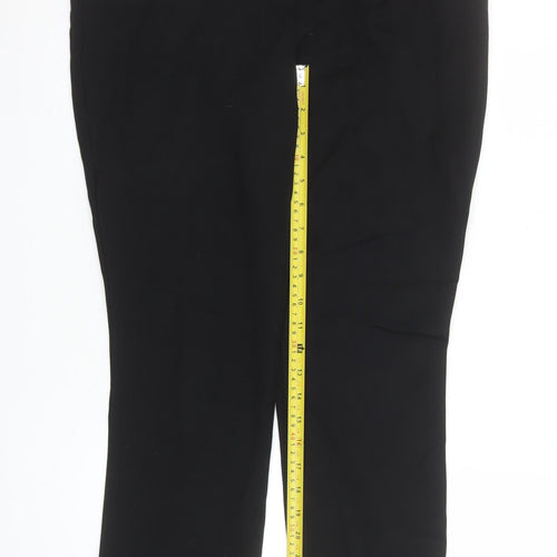 Marks and Spencer Women Black Size 12 Slim Stretch Trousers