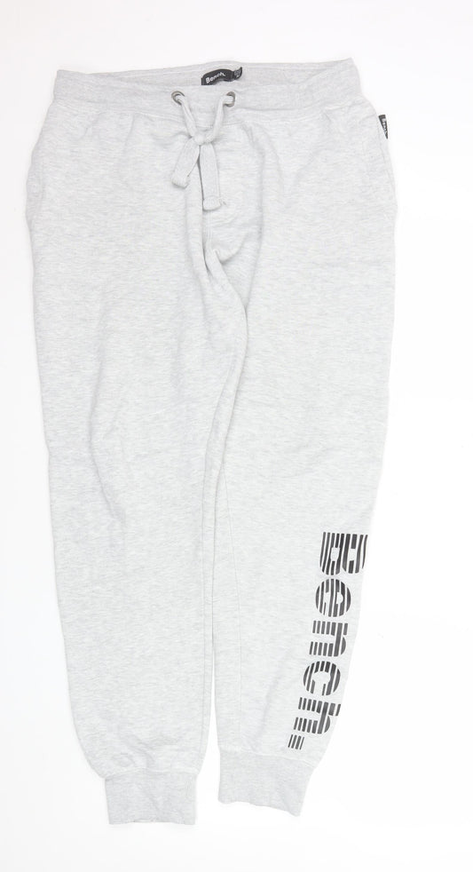 Bench Men's Grey Jogger Trousers XL Regular Fit Casual Activewear